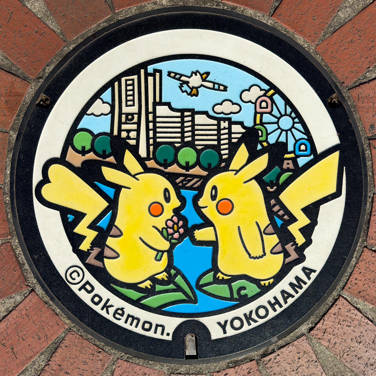 ピカチュウのポケモンマンホール｜横浜市（撮影：蓋ログ）